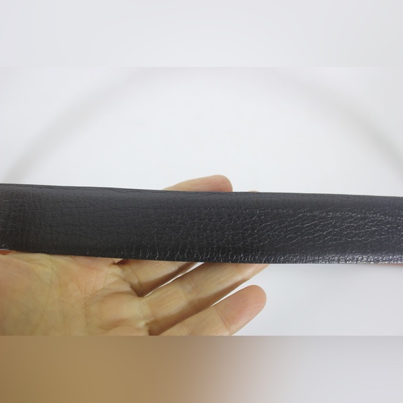 Men’s Black Leather Dress Belt with Texture, Bench Craft Made in Canada - Picture 5 of 8